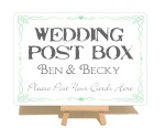 Personalised Wedding Post Box Swirly Style Metal Sign